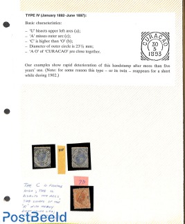 Cancellations with descriptions on stamps Curacao