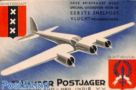 1st flight card Pander Postjager