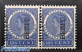 pair 12.5c, moved overprints MNH