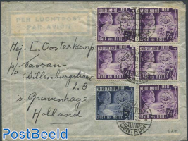 Airmail to The Hague from Batavia,Indonesia