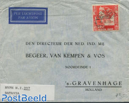 Airmail from Batavia to The Hague, NVPH n.i.207