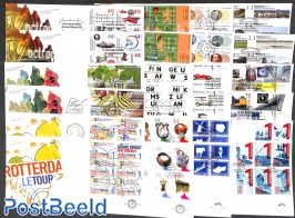 12 sets of 10 or 12 stamps on FDC (=24 covers), period 2008-2014