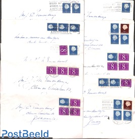 10 covers with stamps or combinations from booklets