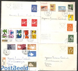 Lot with 8 covers with commemorative stamps
