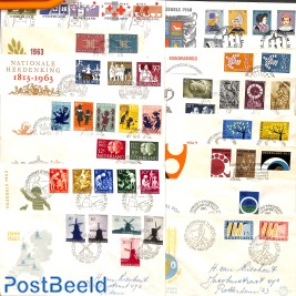 14 FDC covers with address period 1960-1963
