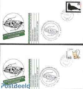 2 special covers Animal Protection Rotterdam