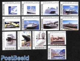 13 MNH personal stamps with Ships