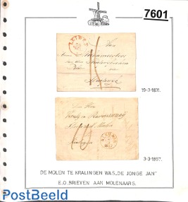 2 letters to millers from 1831 & 1857