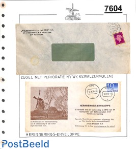 Page from a mill collection with 2 covers