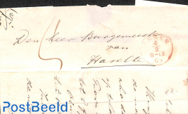 Folding letter from Assen to Havelte