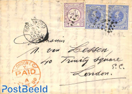 folding letter from Roermond to London. See Roermand and  London PAID postmark. 