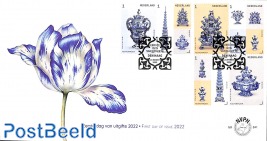 Delft Tulip vases 6v, FDC 841 (adv. 10.23)
