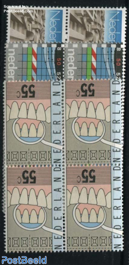 Mixed issue 3v, Blocks of 4 [+]