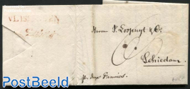 Letter from Rio de Janeiro to Schiedam via Vlissingen Zeeland (red postmark) sent 14 march, received