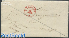 Folding letter from Utrecht to Amerongen