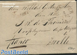 Folding letter from Deventer to Zwolle