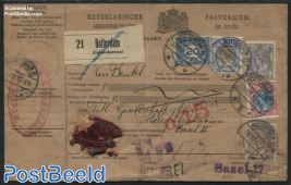 Parcel card for shipment from Rotterdam to Basel