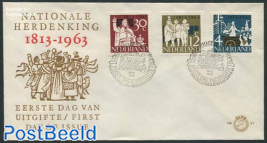 150 years independence 3v FDC without address