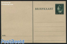 Postcard 5c (topside of BRIEFKAART on level of eyes)