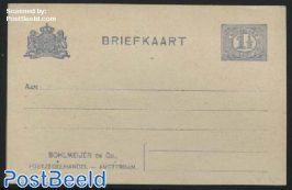Postcard with private text, 1.5c, Bohlmeijer Amsterdam