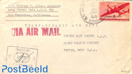 Censored airmail letter from Biak (710) to Ohio