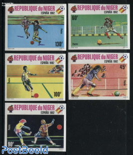 Worldcup football 5v, imperforated