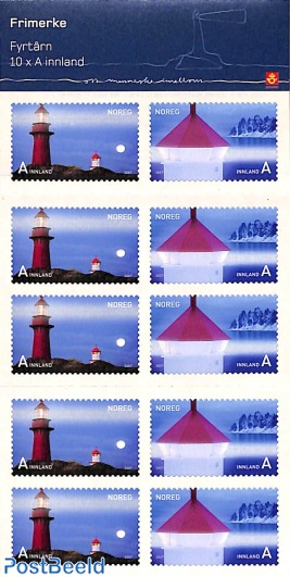 Lighthouses, foil booklet