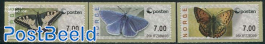 Automat Stamps, Butterflies 3v (face value may vary)