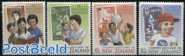 Health, 75 years health stamps 4v