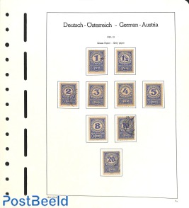 Postage due set, grey paper, mixed */o