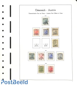 Collection Austrian post on Crete, on 2 pages */o