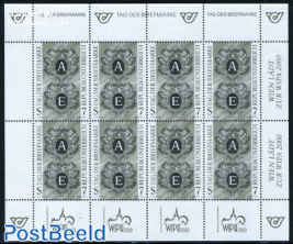 Stamp Day minisheet, blackprint