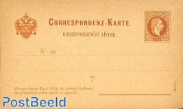 Reply Paid Postcard 2/2kr (Böhm.)