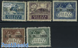 East Silesia, Definitives 5v