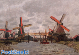 Claude Monet, Windmills Zaandam, 1871