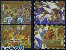 Discovery of Brazil 4v, joint issue Brazil