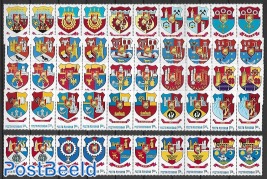 Coat of arms 50v. Pairs in 5 strips of 10v.