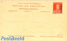 Reply paid postcard 5/5c MUESTRA