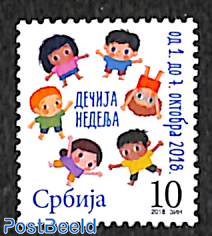 Welfare stamp, children week 1v