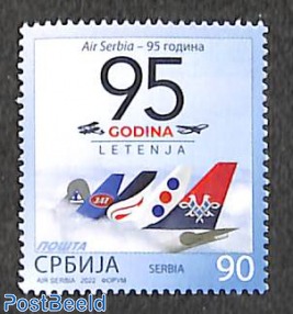 95 years Air Serbia 1v