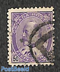 50c, Edward VII, used