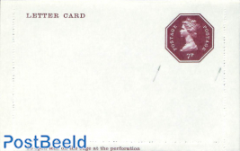 Letter card 7p, 2 phosphor bands