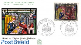 Troyes stained glass 1v FDC