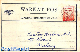 Warkat POst 20s to Malang