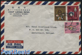 Registered letter to Amsterdam (folded)