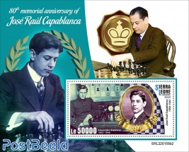 80th memorial anniversary of José Raúl Capablanca s/s