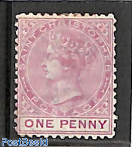 1d, lila, perf. 12.5, WM Crown-CC, Stamp out of set without gum