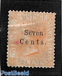 Straits Settlements, Seven Cents on 32c