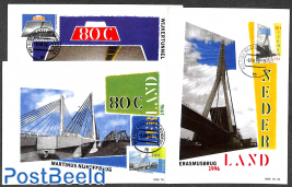 Bridges and tunnels 3v, Max. cards Enschedé