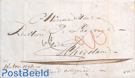 Folding letter from Amsterdam to Schiedam
